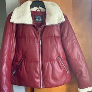 Levi Strauss Bomber Jacket. Red Rhubard (Burgundy). XXL. NWT